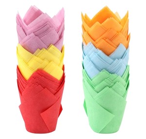Taza de pastel de papel de tulipán, delineador de muffins blanco, proveedor profesional, precio de fábrica - Product Image 4