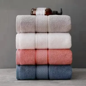 Custom wholesale cheap price soft lint- free luxury gift shining dobby multicolor 100% cotton face bath towel set