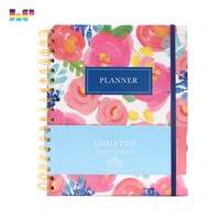 Carnet de planification personnalisé à couverture rigide avec papier offset, reliure parfaite, impression flexographique