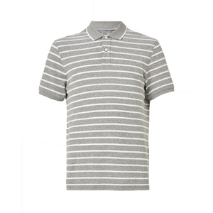 Chemise à rayures en tricot ajustée pour homme, coupe ajustée, respirante, silhouette contemporaine, moderne et professionnelle - Product Image 1