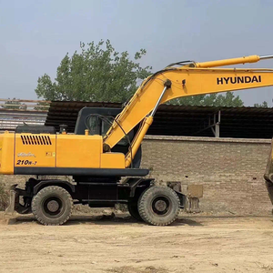 Excavatrice sur pneus Hyundai de 21 tonnes à haut rendement, d'occasion, construction, moteur d'origine coréen, boîte de vitesses, moteur, pompe hydraulique, engrenage - Product Image 3