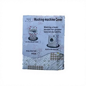 Copertura per Lavatrice Mnj 63x58x85cm in Poliestere Peva Antipolvere Resistente all'Acqua Stile Semplice per Uso Quotidiano Domestico - Product Image 1