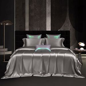 Parure de lit en soie jacquard <span class=keywords><strong>grand</strong></span> format, 100% soie de mûrier royale italienne, 19MM, satin teint en fil - Product Image 1