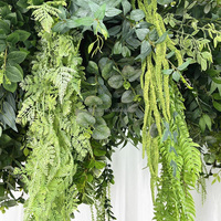 S fleur suspendu plafond mariage événement Restaurant Hall toit pièce maîtresse décor Floral fleur artificielle vert vigne panneau à vendre