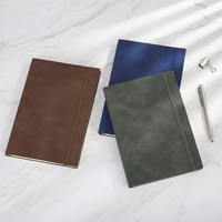 Cuaderno Personalizado A5 de Cuero PU con Encuadernación Térmica, Cosido con Hilo, Simple, Personalizado, para la Escuela, Negocios, Tapa Blanda, Regalo