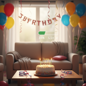 T-shirt a maniche lunghe per il 35° compleanno con la scritta Life Percentage - Product Image 3