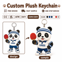Porte-clés en peluche de coton personnalisé, adorable animal en peluche, OEM ODM, personnalisable avec logo et rembourrage en coton PP
