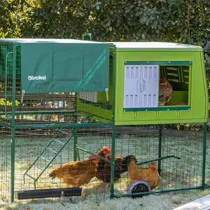 Prefab Plastic Mobile Pet Cage Hen Egg Chicken Coop House
