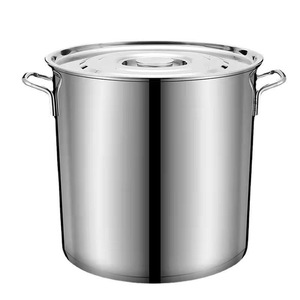 Stainless Steel Soup <b>Pot</b> 5L And Above <b>Large</b> Capacity Double Handles With Lid For Commercial Use - Product Image 3
