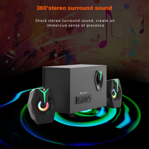 Haut-parleur de jeu pour ordinateur JERTECH SBK-8090 de haute qualité avec fil, mode <span class=keywords><strong>Bluetooth</strong></span> TF, éclairage RGB 10W, caisson de basses, en vente - Product Image 2