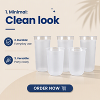 Tasses jetables en plastique transparent en forme de U avec impression écologique et logo personnalisé pour café, lait et thé