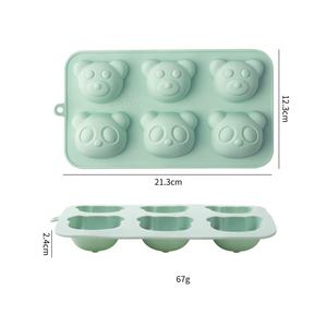 Molde de silicona DIY hecho a mano para el hogar, para alimentos de bebé, molde de silicona con forma de oso para hornear pasteles, bandeja para cubitos de hielo - Product Image 5