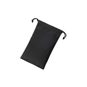 Sac à cordon en tissu Oxford noir avec logo personnalisé, sac de rangement rectangulaire, 10x16 cm - Product Image 2