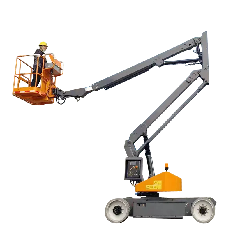 45ft Usa Populaire Batterij Motor Hydraulische Draagbare Mini Elektrische Lifter Zelfaangedreven Gelede Manlift Telescopische Boom Lift