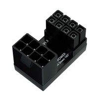Adaptateur PCIe 8 broches 6 broches à 180 degrés, connecteur en U pour carte graphique, câble d'alimentation GPU de bureau à profil bas