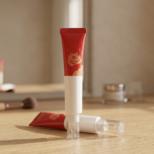 Contenant cosmétique de luxe, tube en plastique PE rose souple pour soins de la peau, 10 ml, 15 ml, 25 ml, 30 ml, 35 ml, applicateur compte-gouttes pour crème pour les yeux, tube pour sérum - Product Image 4