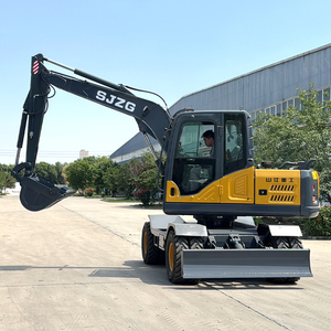 Excavadora Profesional con Ruedas, Máquina Hidráulica de Construcción con Cabina Cerrada, Motor de 7 Toneladas para Obras Viales y Movimiento de Tierras - Product Image 2