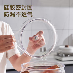 Jarra de agua de vidrio para el hogar con grifo, contenedor de bebidas frías de gran capacidad para jugo, té y fiestas. - Product Image 4