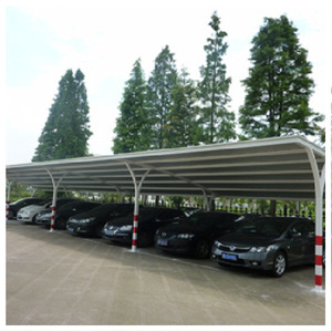 Abri de voiture en acier, structure en acier galvanisé, toit plat, imperméable, garage extérieur pour 2 voitures, fabriqué à Guangzhou - Product Image 4