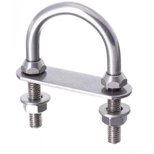 Flange d'échappement à double boulon personnalisée, fabricant <span class=keywords><strong>de</strong></span> boulons en <span class=keywords><strong>U</strong></span>, fixations en acier avec <span class=keywords><strong>fixation</strong></span> par plaque, pièce <span class=keywords><strong>de</strong></span> station d'alimentation portable - Product Image 3