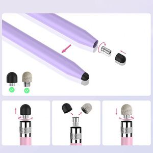 Custom Universal Aluminum Gradient Double-head Capacitive Stylus <b>Pen</b> Metal Dual Head Touch Screen <b>Pen</b> for Phones and <b>Tablets</b> - Product Image 2