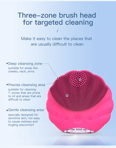 2025 Heiß verkauftes wasserdichtes Silikon-Gesichts massage gerät-Wiederauf ladbare Rund bürste zur Mitesser entfernung und Öl kontrolle - Product Image 6