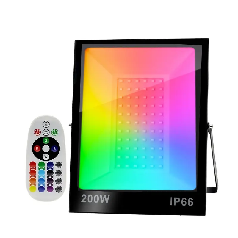 16 צבעים 4 מצבי 50W IP65 עמיד למים חיצוני מכונת כביסה קיר אור ניתן לעמעום צבע שינוי הארה LED RGB מבול אורות