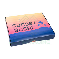 Boîte à sushi biodégradable de haute qualité avec logo personnalisé, boîte à bento, emballage à emporter pour sushi, boîte en papier