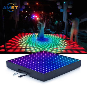 Panel de Piso LED Digital para Espectáculos, Piso de Baile Portátil de Vidrio Templado con Control de Puntos, Piso de Píxeles de Video para Clubes y Bodas - Product Image 1