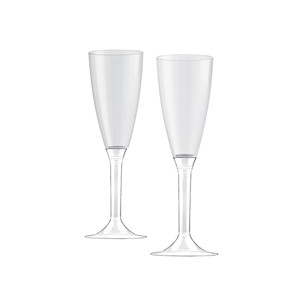 Flûtes en plastique jetables 11 cl, lot de 6 - Product Image 1