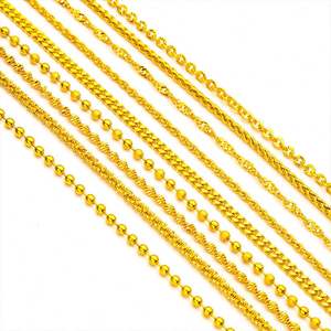 Goldschmuck vergoldet Live-Übertragung Verlängerung Twist Chopin Boss Frauen 50cm lange Kette - Product Image 1