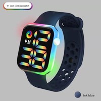 Grosir Jam Tangan Digital LED Plastik Elektronik Warna-warni Model Sport Fashion untuk Pasangan Unisex Anak Laki-laki Perempuan