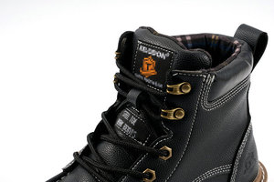 Botas de Cuero de Venta Caliente con Punta de Acero Zapatos de Seguridad Laboral para Hombre Anti-Golpes Resistentes a la Perforación Nuevas Botas de Seguridad Industrial de Moda - Product Image 6