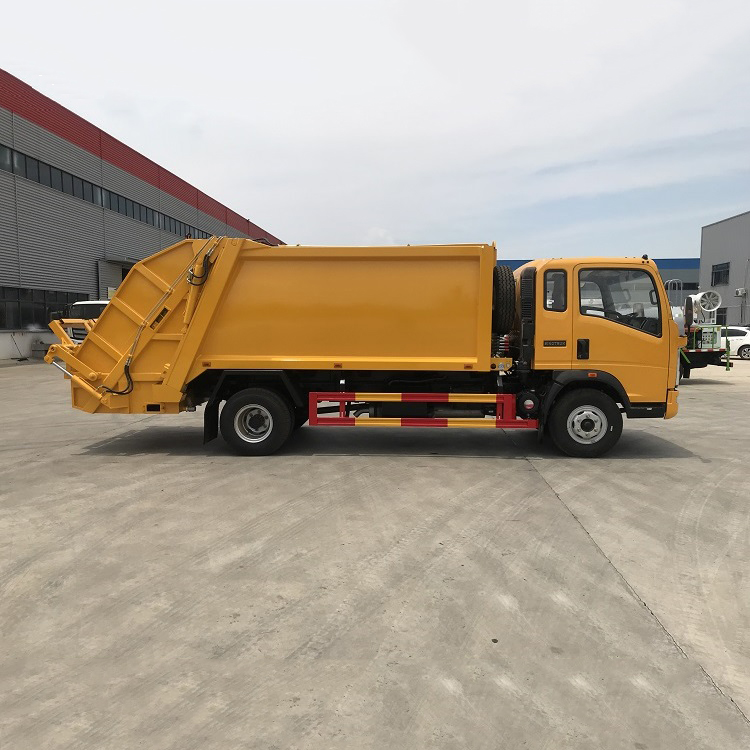 4x2 SINOTRUK HOWO полуавтоматический мусоровоз с крюком и грузоподъемностью 10 тонн