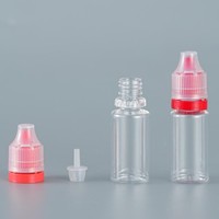 Flacon ovale en plastique PET de 10 ml avec bouchon sécurité enfant pour shampoing, lotion, masque facial et faux cils – Emballage cosmétique vide