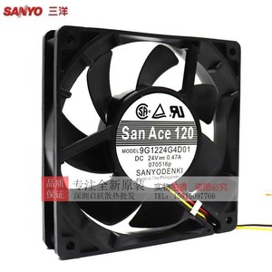 พัดลมระบายความร้อนอุตสาหกรรม Sanyo San Ace 120 Axial Fan ขนาด 120x120x25 มม. 24V DC 0.47A รุ่น 9G1224G4D01 - Product Image 1