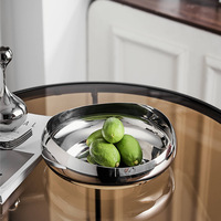Europese stijl Scandinavische minimalistische roestvrijstalen 304 fruitschaal lichte luxe woonkamer koffie/eettafel snack noten schaal