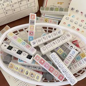 แสตมป์น่ารักสไตล์ญี่ปุ่น DIY สำหรับตกแต่งสมุดแพลนเนอร์และสมุดบันทึก ชุดแสตมป์พลาสติกสำหรับบันทึกกิจกรรมต่างๆ - Product Image 3