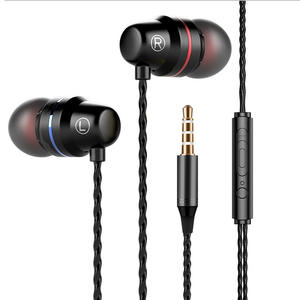 Écouteurs intra-auriculaires filaires en métal 3.5M <span class=keywords><strong>Jack</strong></span> Stereo Bass Music Earbuds avec micro pour téléphone portable - Product Image 1