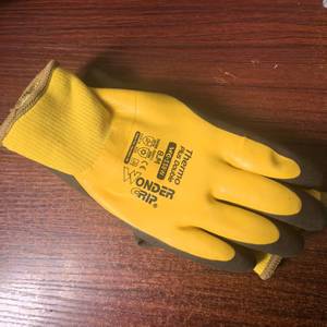 Wonder Grip Thermo Plus Double Latex Work Gloves Size 9 L Gardening Cold Protection - Product Image 2