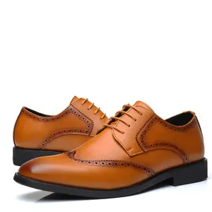Mocasines de Encaje para <span class=keywords><strong>Hombre</strong></span>, Estilo Popular, Precio Económico, Zapatos de Oficina de Cuero, Zapatos de Cuero de Negocios para <span class=keywords><strong>Hombre</strong></span>, Trajes - Product Image 1
