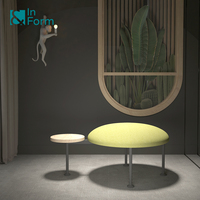 Forme ronde Design bibliothèque école bureau lecture réception zone loisirs pouf tabouret chaise avec plaque en bois