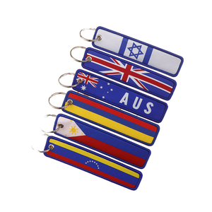 Porte-clés brodé personnalisé 2026 pour compétition sportive, souvenir avec drapeau national, vente en gros - Product Image 2