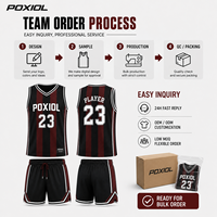Conjunto de Uniforme de Baloncesto Personalizado con Rayas, Jersey y Pantalones Cortos de Secado Rápido, Nombre y Número Personalizados para Clubes, Escuelas, Equipos Juveniles y Adultos