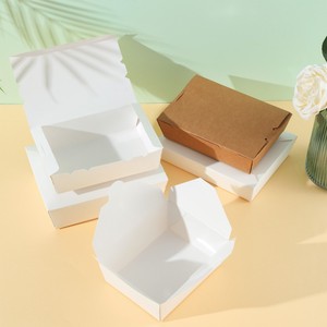 Kotak Kertas Kraft Coklat Khusus untuk <span class=keywords><strong>Burger</strong></span>, Kemasan Makanan Cepat Saji - Product Image 3