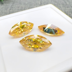 Pierre précieuse en moissanite de coupe marquise Viresa, différentes couleurs, certificat VVS GRA, 0,5-3 ct, 4x8 mm-7x14 mm, <span class=keywords><strong>prix</strong></span> de gros, bijoux - Product Image 3