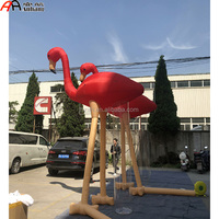 Ballon gonflable géant modèle flamant rose en taffetas de polyester, taille 8-10 pieds, pour publicité extérieure