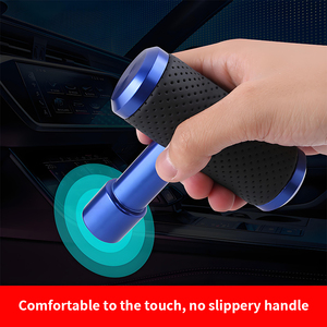 Pommeau de levier de vitesse universel en alliage d'aluminium et en cuir, doté d'un design unique de style avion-Accessoires de voiture à transmission manuelle - Product Image 5