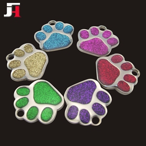 Cá Nhân Hoá Khắc Long Lanh Paw Thép Không Gỉ Trống <span class=keywords><strong>Dog</strong></span> Bone Charm Cho Khắc Kim Loại Pet ID Cổ Áo <span class=keywords><strong>Tag</strong></span> Đóng Dấu Paw <span class=keywords><strong>Dog</strong></span> <span class=keywords><strong>Tag</strong></span> - Product Image 4