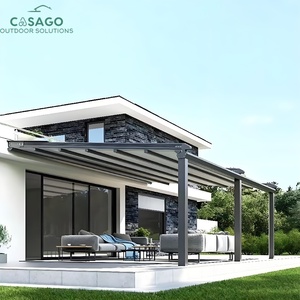 Pérgola Plegable Motorizada de Aluminio <span class=keywords><strong>con</strong></span> Toldo de Tela Acrílica Impermeable, Control Remoto y Sensor de Lluvia - Product Image 6